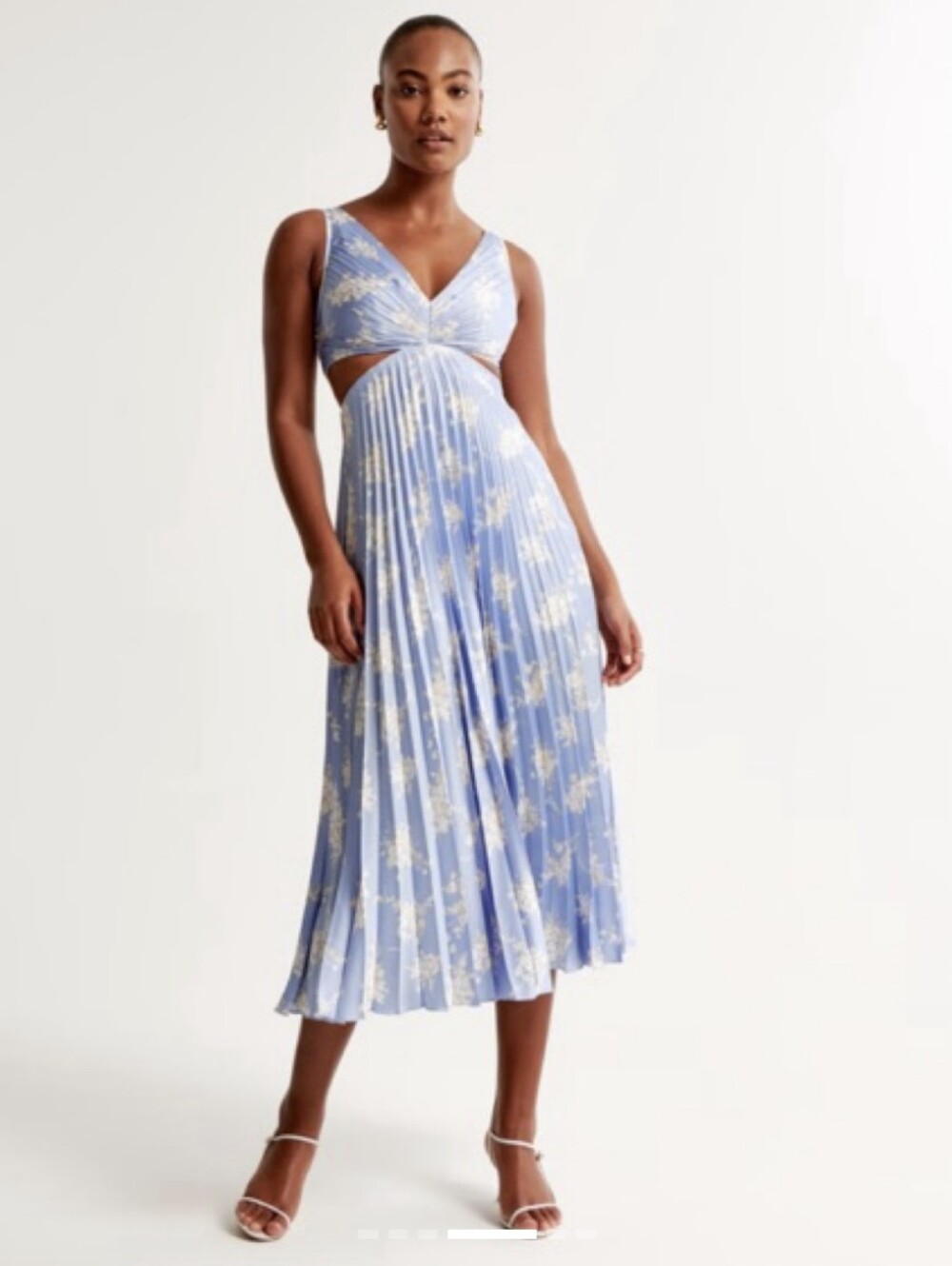 NWT Abercrombie Giselle Pleated Cutout Maxi Dress - Medium (Tall)